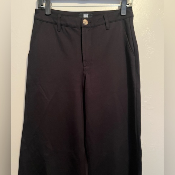 Kut from the Kloth Meg High Rise Wide Leg Black Trouser - Picture 7 of 12